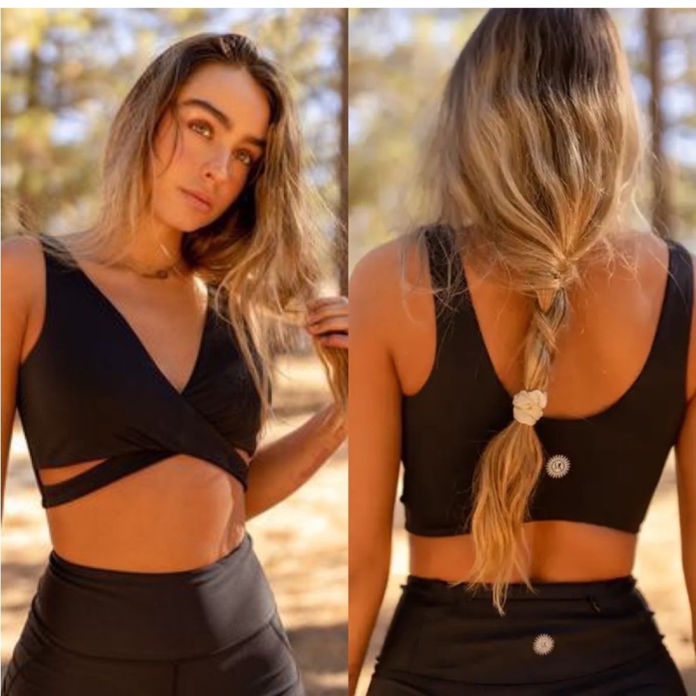 Sommer Ray Black Criss-Cross Sports Bra | Size XS